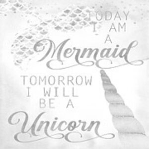 Pink Forest Cafe - Today I Am A Mermaid Tomorrow I Will Be A Unicorn Pillow Wall Art Mug Tote